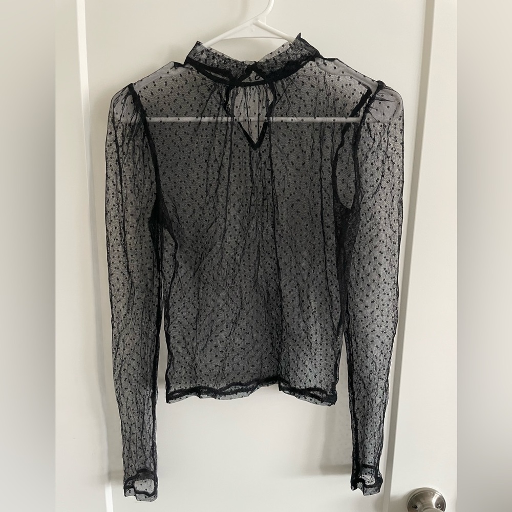 Medium Forever 21 Mesh Long Sleeve Top